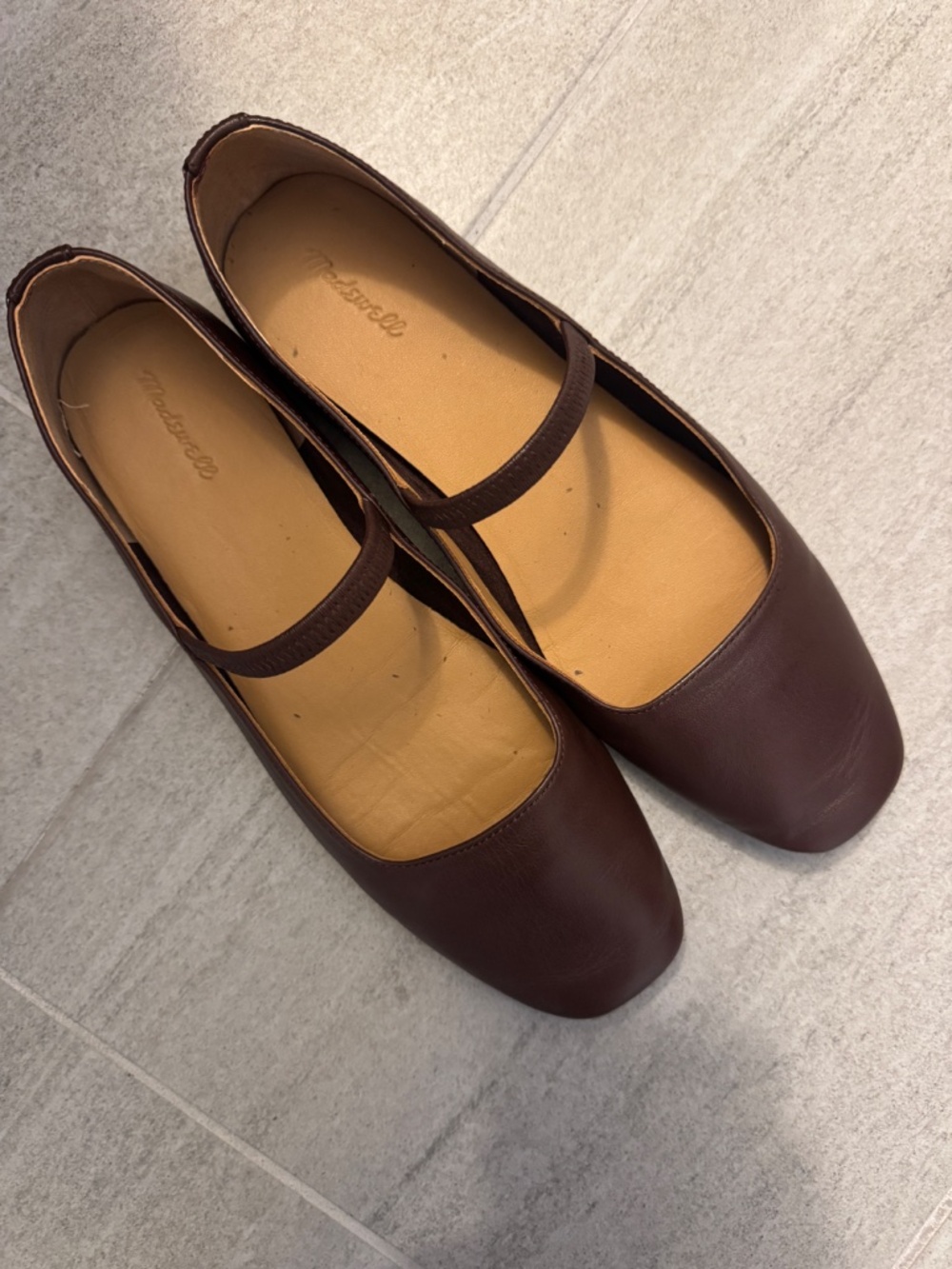Madewell Greta Ballet Flats in Chocolate Raisin Leather Size 7 Shoes Timeless - Picture 15 of 16
